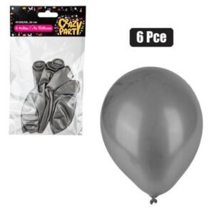 Balloons helium 6pc silver f-01