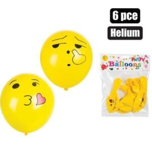 Balloons helium 6pc icon assorted f-01