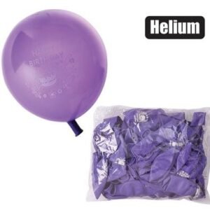 Balloons helium 1pc purple print f-01