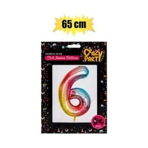Balloons helium foil rainbow 6 65cm f-02