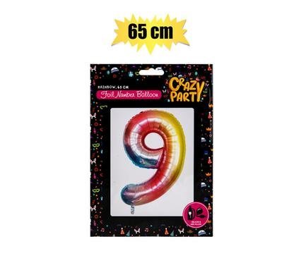 Balloons helium foil rainbow 9 65cm f-02