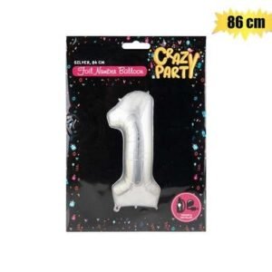 Balloon helium foil silver 1 65cm f-02