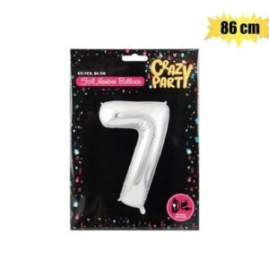 Balloon helium foil silver 7 65cm f-02