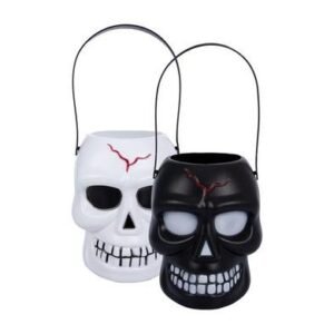 Halloween skull bucket asstd