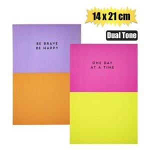 Novelty notebook dual tone 14 x 21cm