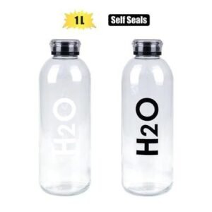Drinking-bottle gls h20 screw-cap 1l
