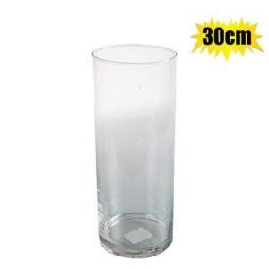 Vase glass florist cylindar 30cm clear