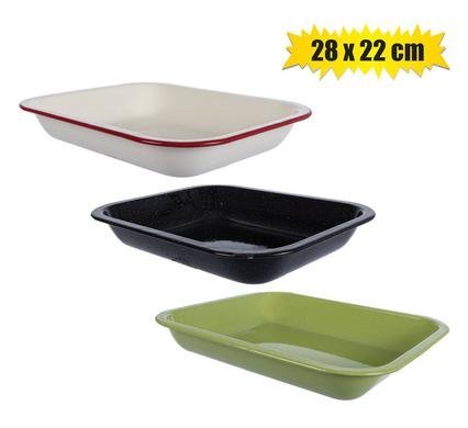 Baking pan 28x22cm enamel