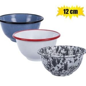 Mixing bowl enamel 12cm footed