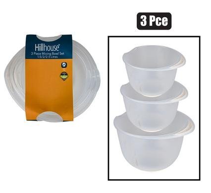 Mixing bowls set non-slip 1.5l/2l/2.5l
