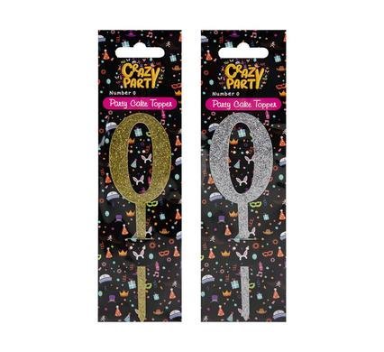 Cake topper-birthday number 0 1pc