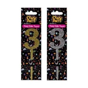 Cake topper-birthday number 3 1pc