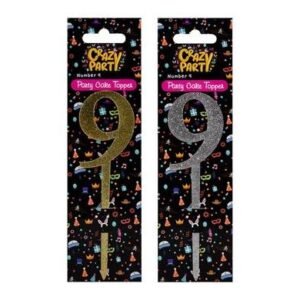 Cake topper-birthday number 9 1pc