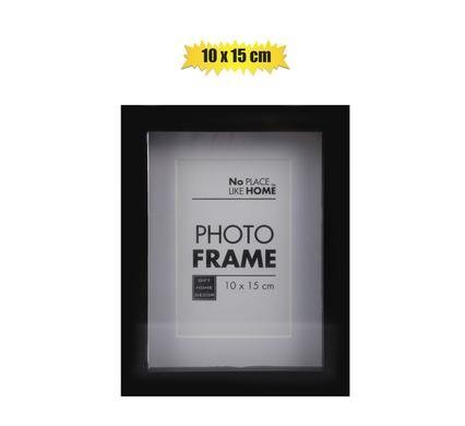 Picture-frame pl shadow box 10x15cm blk