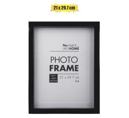 Picture-frame pl shadow box 21x30cm blk