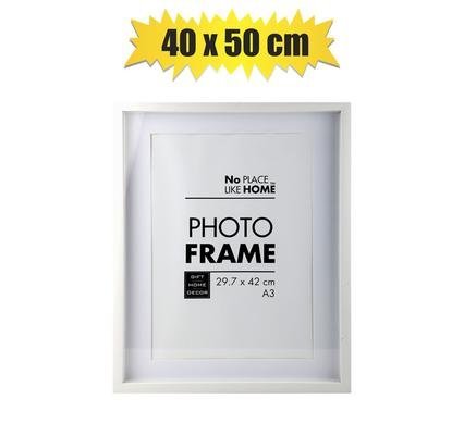 Picture-frame pl shadow box 40x50cm whte