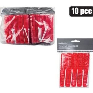 Hair curlers pl 10pc small red