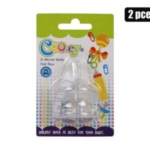Cooey bottle-teats 2pc reg/med silicone