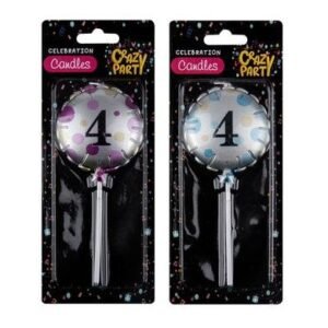 Candle birthday balloon round asstd-4