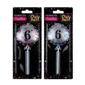 Candle birthday balloon round asstd-6