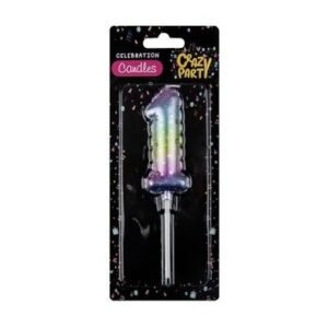 Candle birthday balloon-1 rainbow 5cm