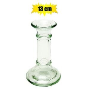 Candle-holder gls 13cm clear