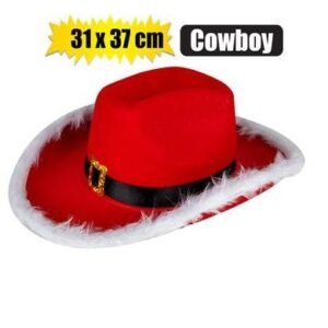 Xmas dress up cowgirl hat 31x37cm