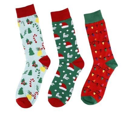 Xmas socks men asstd designs