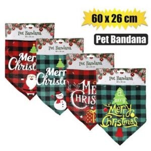 Xmas pet bandana asstd 60x26cm