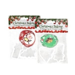 Xmas baking cookie cutters & baking cups