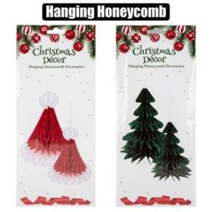 Xmas table decor honeycomb hat tree astd