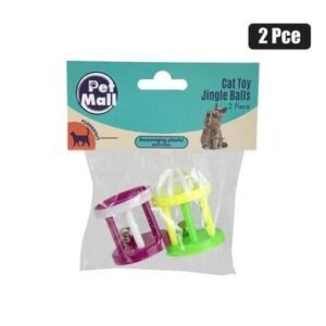 Pet cat toy rolling with bell 2pce