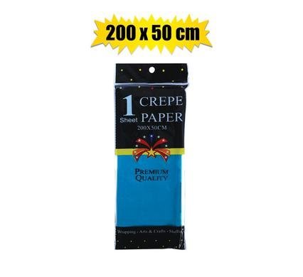Paper crepe sheet blue 50x200cm