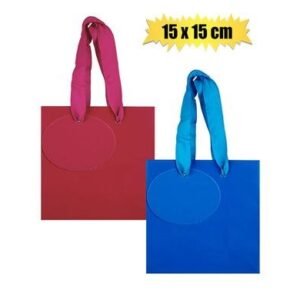 Gift-bag solid color square 15x15cm