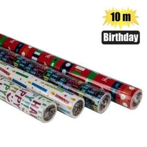 Gift-wrap 700mmx10m birthday