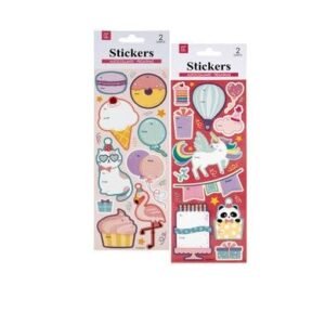 Gift-tag sticker glitter child asstd