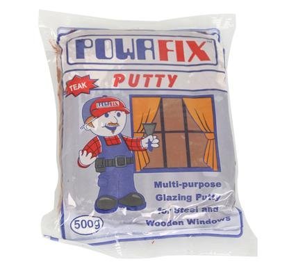 Powafix putty multi-purpose teak 500g