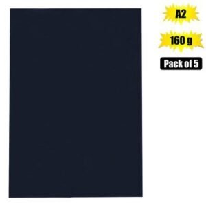 Art+craft board a2 160g sheet black 5pk
