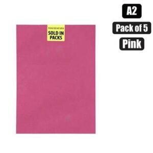 Art+craft board a2 160g sheet pink 5pk