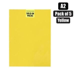 Art+craft board a2 160g sheet yellow 5pk