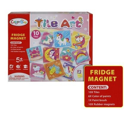 Art+craft paint ceramic tile magnets