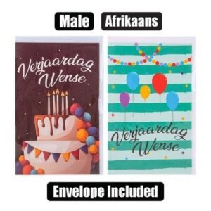 Card & envelope birthday - male afr (2)