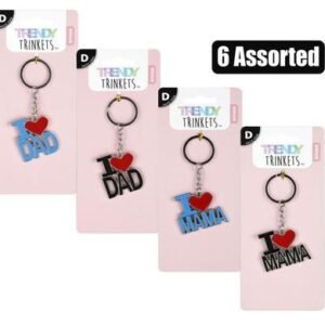 Keychain mtl dad/mom asstd