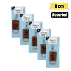 Keychain dad bottle opener w/words 10cm