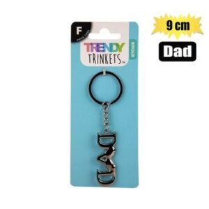 Keychain silver mtl dad 9cm