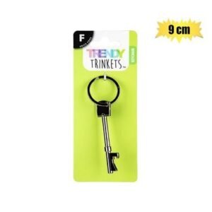 Keychain silver mtl bottle opener 9cm