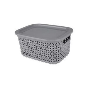 Basket pl pointy 19x25x13cm 3l w/lid