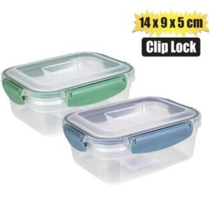 Container clip lock clear 14x9x5cm