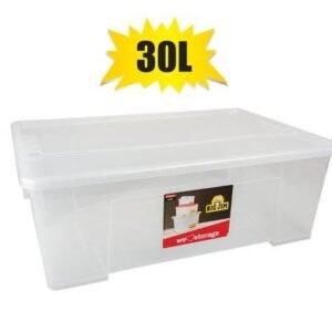 Storage box clear alpha 30l 55x38x19cm