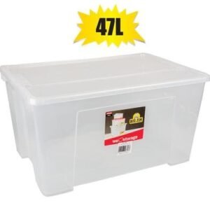 Storage box clear alpha 47l 55x38x29cm